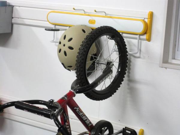 Подвес для велосипеда вертикальный желтый