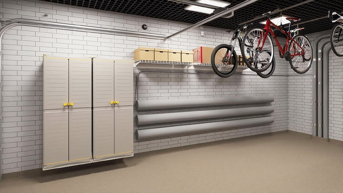 дизайн-проект гаража-склада с комбинированной системой хранения на панелях TekPanel и направляющих TekTrak 2