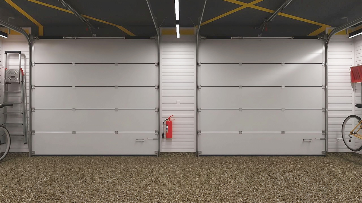 отделка гаража на 2 машины с модульной системой хранения Тek Panel 6