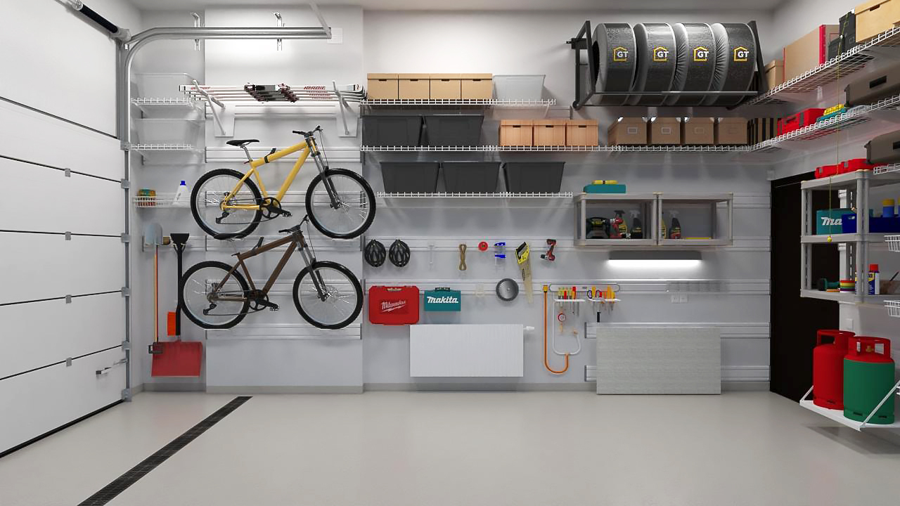 Проект обустройства гаража с отделкой и эффективной системой хранения 2