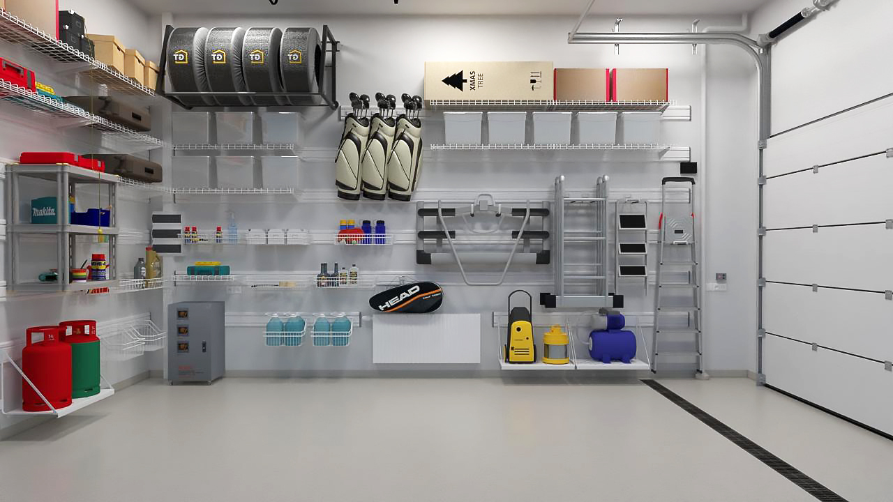 Проект обустройства гаража с отделкой и эффективной системой хранения 3