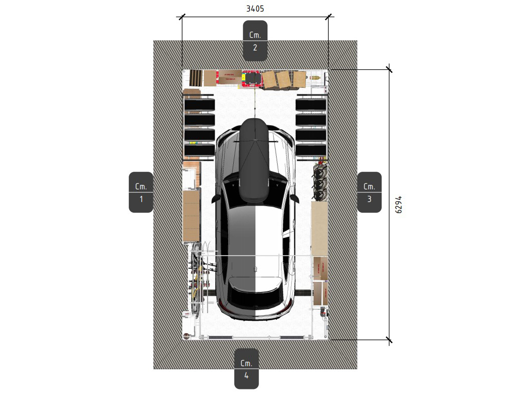 план схема гаража