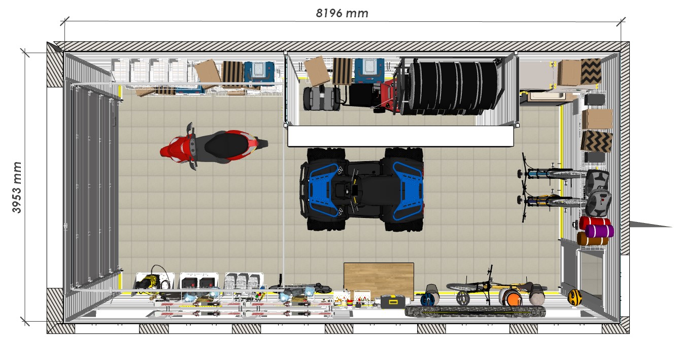 Дизайн-проект обустройства зоны парковки квадроцикла и мотороллера 1