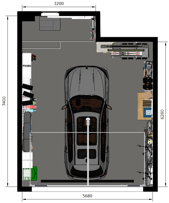 Дизайн-проект обустройства гаража на 2 машины