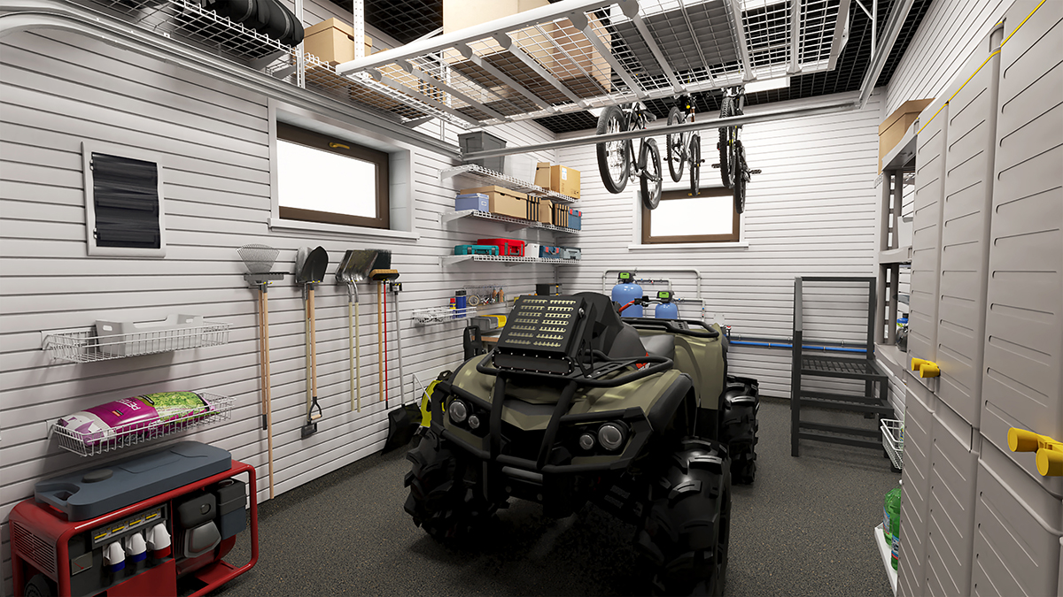 дизайн-проект гаража для квадроцикла с умной системой хранения 1