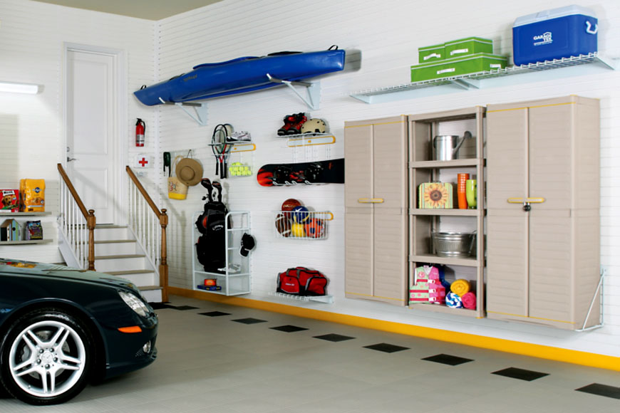  хранение спортивной экипировки в гараже с помощью системы GarageTek  1